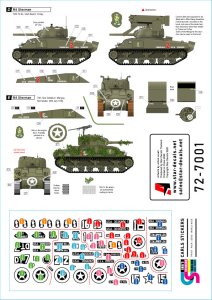 画像3: STAR DECALS[SD72-7001]1/72 WWII アメリカ ユタビーチ第70戦車大隊のM4シャーマン戦車 M4/M4ドーザー/M4A1 DD (3)