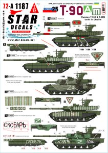 画像1: STAR DECALS[SD72-A1187]1/72 現用 ウクライナの戦争＃25 ウクライナ領内のロシア軍T-90A/T-90M主力戦車 (1)