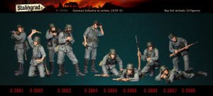 画像2: スターリングラード[ST3060]1/35ドイツ兵「進撃せよ1939〜43」10体入ビッグセット (2)