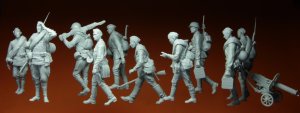 画像3: スターリングラード[ST3100]1/35ロシア兵「行軍中」クルスク1943(マキシマムMG付)10体入りビッグセット (3)
