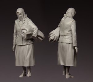 画像2: スターリングラード[ST3545]1/35WWII戦災から逃げるロシア難民の女性 (2)