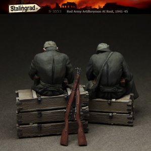 画像2: スターリングラード[ST3553]1/35WWIIロシア赤軍砲兵休息セット(2体セット) (2)