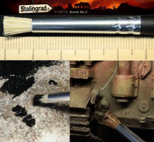 画像2: スターリングラード[ST8058]ドライブラシ用剛毛丸筆No.5 (2)