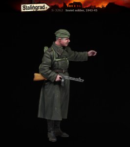 画像3: スターリングラード[ST3262]1/35 WWII 露/ソビエト PPSh-41を持った将校 1943-45 (3)