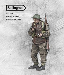 画像1: スターリングラード[ST3284]1/35 WWII イギリス タバコを吸う歩兵 ノルマンディー1944 (1)