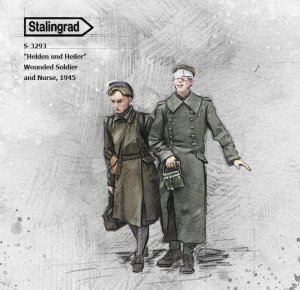 画像1: スターリングラード[ST3293]1/35 WWII ドイツ 「ヒーローとヒーラー」負傷兵と女性看護師 1945年(2体入) (1)