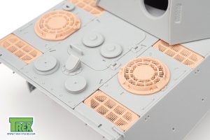 画像2: T-Rex Studio[TR35119]1/35 WWII ドイツ パンサーG型初期/中期型用ラジエター吸排気口装甲グリルセット メッシュ付 パターンA (2)