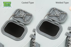 画像3: T-Rex Studio[TR35208]1/35 WWII ドイツ タイガーI重戦車初期型用 装填手ハッチ 鋳造/溶接タイプ2in1(2個入) (3)