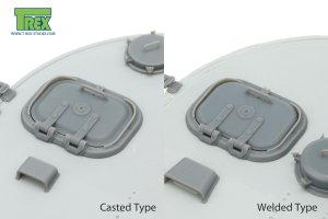 画像2: T-Rex Studio[TR35209]1/35 WWII ドイツ タイガーI重戦車初期/中期型用 装填手ハッチ 鋳造/溶接タイプ2in1(2個入) (2)
