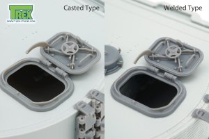 画像3: T-Rex Studio[TR35209]1/35 WWII ドイツ タイガーI重戦車初期/中期型用 装填手ハッチ 鋳造/溶接タイプ2in1(2個入) (3)