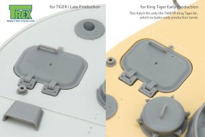 画像2: T-Rex Studio[TR35212]1/35 WWII ドイツ タイガーI重戦車後期型用 装填手ハッチ 2ピースタイプ(2個入) (2)