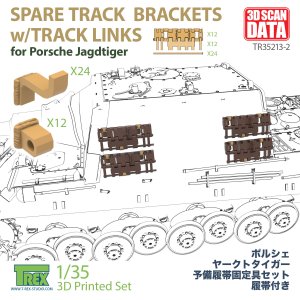 画像1: T-Rex Studio[TR35213-2]1/35 WWII ドイツ ヤークトタイガー ポルシェ型用 予備履帯ブラケットセット(予備履帯12セット入) (1)