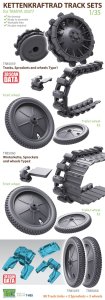 画像6: T-Rex Studio[TR85059]1/35 WWII ドイツケッテンクラート用履帯 起動輪/タイヤType1付(タミヤ用) (6)