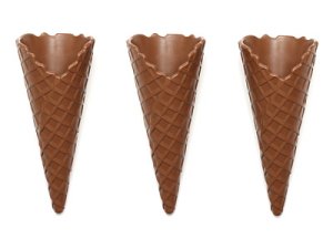 画像1: ミニチュア ワッフルコーン(ココア3個) (1)