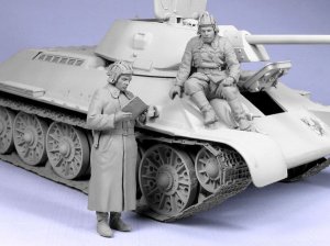 画像3: TANK[T-35045]1/35 WWII露 戦車将校 (冬)1941-42 (2体) (3)