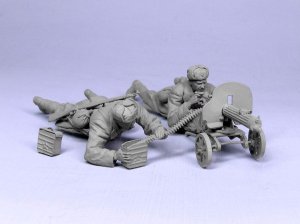 画像2: TANK[T-35117]1/35 WWII露 マキシム機関銃クルー(外套姿) 1943-45 (2体) (2)