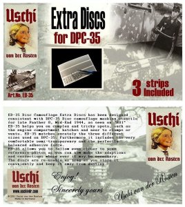 画像1: ウッシ[USC2003]1/35ディスク迷彩用マスキングシート（ドイツブドウ状） (1)