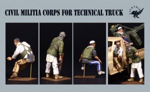 画像2: Valkyrie Miniature[VM35009]1/35 現用 武装トラックに乗る中東民兵セット(3体入) (2)