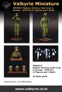 画像2: Valkyrie Miniature[VM35017]1/35 現用 アメリカ 欧州駐留アメリカ陸軍戦車兵セット 1970年代(2体+バスト1体入) (2)