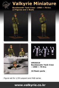 画像2: Valkyrie Miniature[VM35019]1/35 現用 ドイツ 西ドイツ陸軍戦車兵セット 1960-70年代(2体+バスト1体入) (2)
