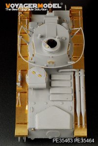 画像2: VoyagerModel [PE35463] 1/35 WWII独 ノイバウファルツォイク ラインメタル砲塔 エッチングセット(トラペ05528用) (2)