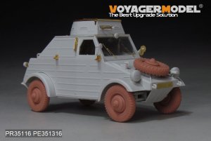 画像3: VoyagerModel [PR35116]1/35 WWII ドイツ キューベルワーゲン82型 初期型ホイールセット パターン1(汎用 5個入) (3)