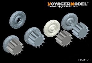 画像2: VoyagerModel[PR35121]1/35 WWII ドイツ シュビムワーゲン166型 標準ホイール w/ポンツーンセット(汎用) (2)
