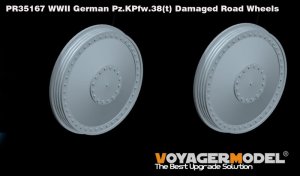 画像1: VoyagerModel[PR35167]1/35 WWII ドイツ 38(t)軽戦車系列 ダメージ転輪セット(汎用 2個入) (1)