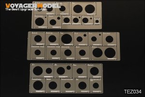 画像1: VoyagerModel [TEZ034]1/35 WWII AFVモデル転輪塗装用マスキングテンプレートセット(タミヤ用) (1)
