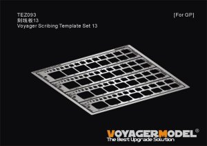 画像1: VoyagerModel [TEZ093]汎用 スジ彫り用テンプレートセット13 正方形 (1)