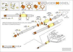 画像3: VoyagerModel [VBS0200]1/35 現用独 120mm L/44 金属砲身セット(レオパルト2A5用)(汎用) (3)