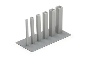 画像5: ウェーブ[OM436]プラ＝材料【グレー】正方形パイプ（8mm） (5)