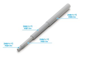 画像6: ウェーブ[OM522]プラ＝パイプ 【グレー】肉薄φ4.0mm (6)