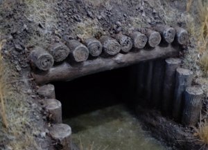 画像2: Work Shop Shin[M-20222]1/35 排水トンネル（木製）と丸太橋 (2)