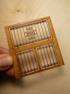 画像2: YENMODELS[LSG-C35503]1/35 バルコニー＃3 スパニッシュ格子 (2)