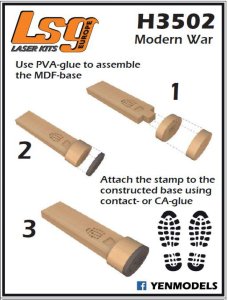 画像3: YENMODELS[LSG-H3502]1/35　戦闘ブーツ跡スタンプ 現代戦タイプB (3)
