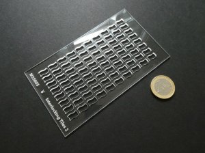 画像1: YENMODELS[LSG-M35005]1/35 ジオラマ製作用工具 アクリル製ウェーブ(波型)タイルモールドテンプレート (1)