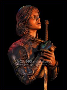 画像6: Young Miniatures[YH1873]1/10 中世の女性騎士 オルレアンからの風 胸像 (6)
