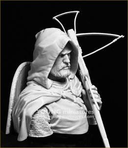 画像11: Young Miniatures[YH1874]1/10 中世 クロスボウを持ったチュートン騎士団員 胸像 (11)