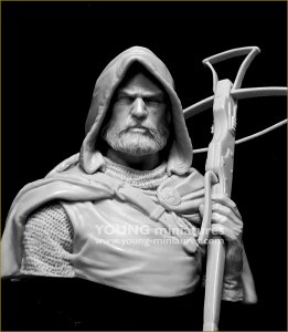 画像15: Young Miniatures[YH1874]1/10 中世 クロスボウを持ったチュートン騎士団員 胸像 (15)