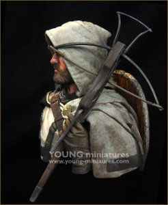 画像3: Young Miniatures[YH1874]1/10 中世 クロスボウを持ったチュートン騎士団員 胸像 (3)