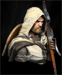 画像7: Young Miniatures[YH1874]1/10 中世 クロスボウを持ったチュートン騎士団員 胸像 (7)