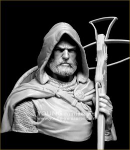 画像10: Young Miniatures[YH1874]1/10 中世 クロスボウを持ったチュートン騎士団員 胸像 (10)