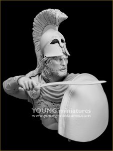画像3: Young Miniatures[YH1875]1/10 紀元前5世紀 古代ギリシアの重装歩兵 ヘレネスの守護者 胸像 (3)