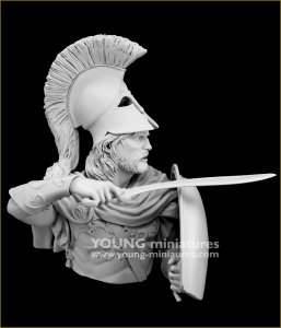 画像4: Young Miniatures[YH1875]1/10 紀元前5世紀 古代ギリシアの重装歩兵 ヘレネスの守護者 胸像 (4)