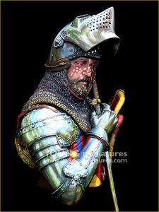 画像2: Young Miniatures[YH1876]1/10 15世紀 中世の騎士 剣が静かに倒れる時 胸像 (2)