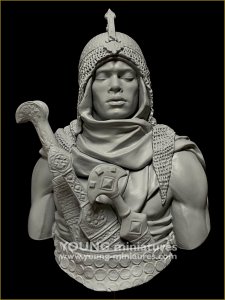 画像2: Young Miniatures[YH1878]1/10 15世紀 アフリカ ヌビアの近衛兵 胸像 (2)
