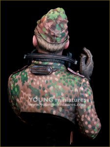 画像3: Young Miniatures[YM18100]1/10 WWII ドイツ武装親衛隊 戦車兵下士官 胸像 (3)