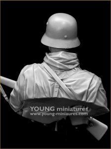 画像10: Young Miniatures[YM18101]1/10 WWII ドイツ武装親衛隊 小銃を抱える若き歩兵 胸像 (10)