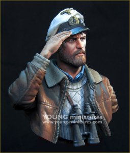 画像5: Young Miniatures[YM18102]1/10 WWII ドイツ海軍 Uボート艦長「母港への帰還」 胸像 (5)